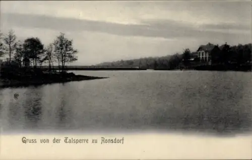 Ak Ronsdorf Wuppertal in Nordrhein Westfalen, Talsperre