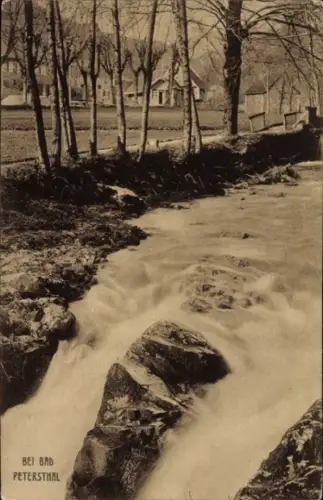 Ak Bad Peterstal Griesbach im Schwarzwald Baden, Ansicht vom Fluss