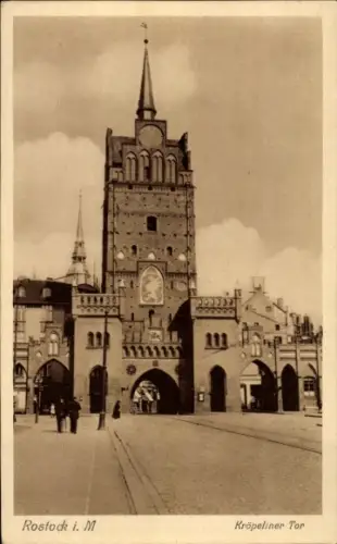 Ak Hansestadt Rostock, Kröpeliner Tor, Stadtansicht,  Architektur