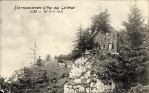 Ak Puchberg am Schneeberg Niederösterreich, Schrattensteinerhütte am Gelände