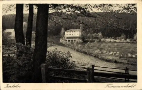 Ak Iserlohn im Märkischen Kreis, Franzosenhohl, Flusslandschaft, Gebäude, Bäume,  Franzosenhohl