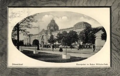 Präge Passepartout Ak Düsseldorf am Rhein, Kunstpalast, Kaiser-Wilhelm-Park