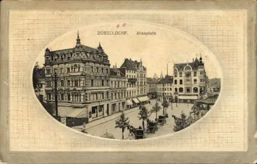 Präge Passepartout Ak Düsseldorf am Rhein, Alleeplatz
