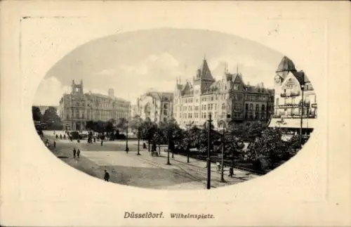 Präge Passepartout Ak Düsseldorf am Rhein, Wilhelmsplatz