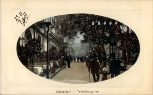 Passepartout Präge Ak Düsseldorf Niederrhein, Tonhallengarten