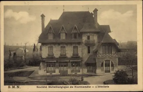 Ak Caen Calvados, Societe Metallurgique de Normandie, SMN, Hotellerie