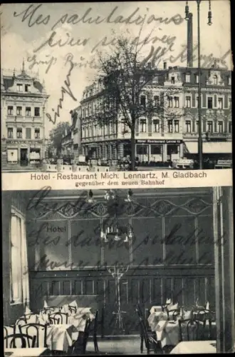 Ak Mönchengladbach im Ruhrgebiet, Hotel Restaurant Mich. Lennartz, Innenansicht