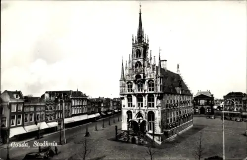 Ak Gouda Südholland Niederlande, Rathaus