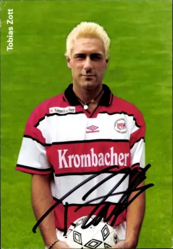 Autogrammkarte Fußballer Tobias Zott, Sportfreunde Siegen, Autogramm