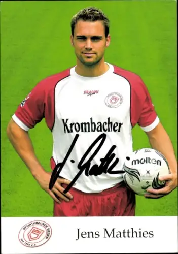 Autogrammkarte Fußballer Jens Matthies, Sportfreunde Siegen, Autogramm