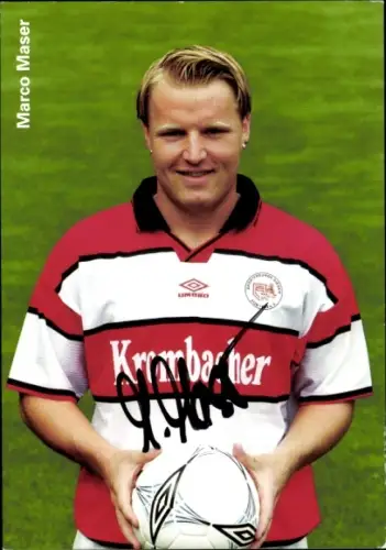 Autogrammkarte Fußballer Marco Maser, Sportfreunde Siegen, Autogramm
