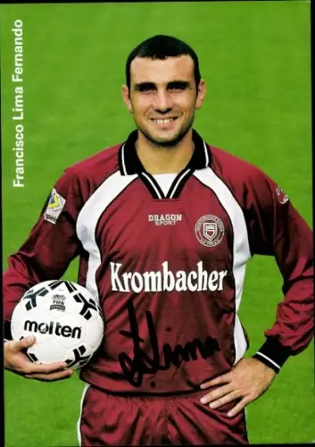 Autogrammkarte Fußballer Francisco Lima Fernando, Sportfreunde Siegen, Autogramm
