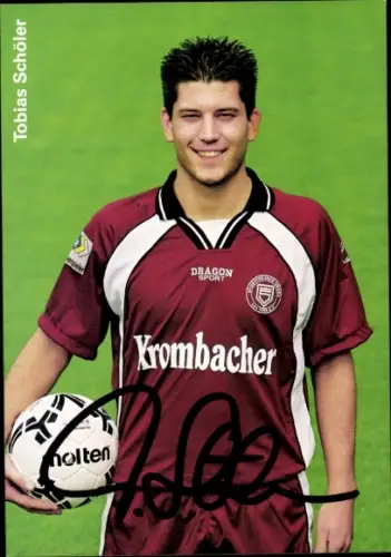 Autogrammkarte Fußballer Tobias Schöler, Sportfreunde Siegen, Autogramm