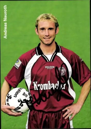 Autogrammkarte Fußballer Andreas Nauroth, Sportfreunde Siegen, Autogramm
