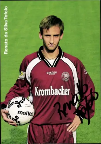 Autogrammkarte Fußballer Renato da Silva Tofolo, Sportfreunde Siegen, Autogramm