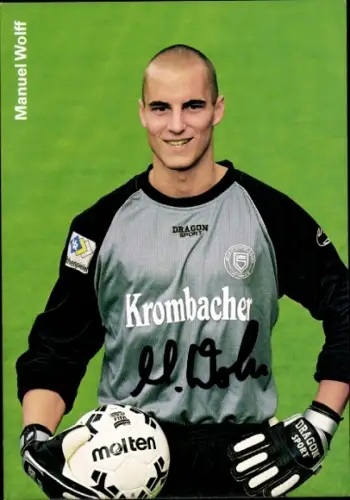 Autogrammkarte Fußballer Manuel Wolff, Sportfreunde Siegen, Autogramm