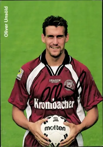Autogrammkarte Fußballer Oliver Unsöld, Sportfreunde Siegen, Autogramm