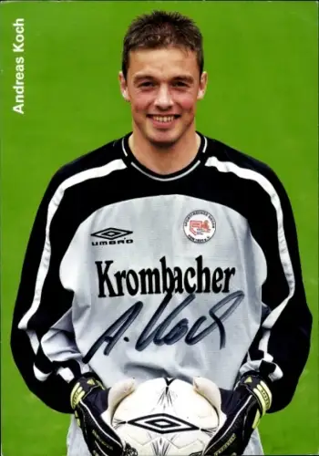 Autogrammkarte Fußballer Andreas Koch, Sportfreunde Siegen, Autogramm