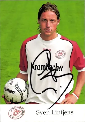 Autogrammkarte Fußballer Sven Lintjens, Sportfreunde Siegen, Autogramm