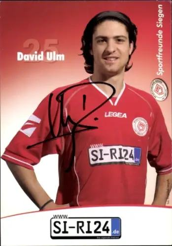 Autogrammkarte Fußballer David Ulm, Sportfreunde Siegen, Autogramm