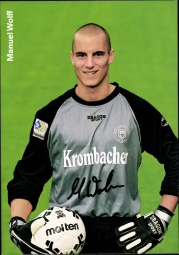 Autogrammkarte Fußballer Manuel Wolff, Sportfreunde Siegen, Autogramm