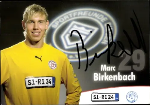 Autogrammkarte Fußballer Marc Birkenbach, Sportfreunde Siegen, Autogramm