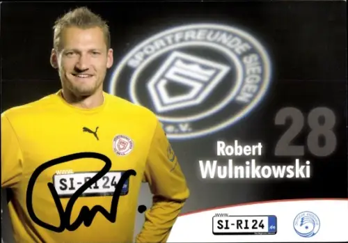 Autogrammkarte Fußballer Robert Wulnikowski, Sportfreunde Siegen, Autogramm