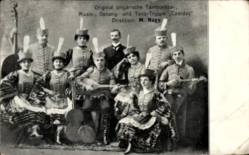 Ak Original ungarische Tamburitza-, Musik-, Gesang- und Tanz-Truppe Czardas