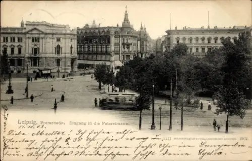 Ak Leipzig, Promenade, Peterstraße