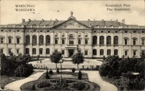 Ak Warszawa Warschau Polen, Krasinskich Platz