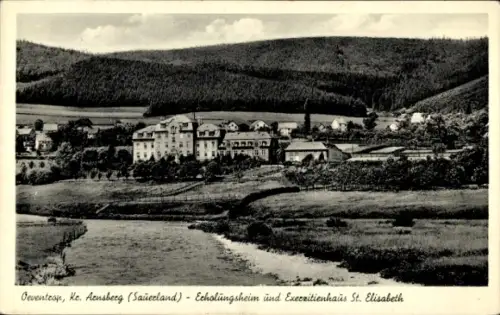 Ak Oeventrop Arnsberg im Sauerland, Erholungsheim, Exerzitienhaus St. Elisabeth