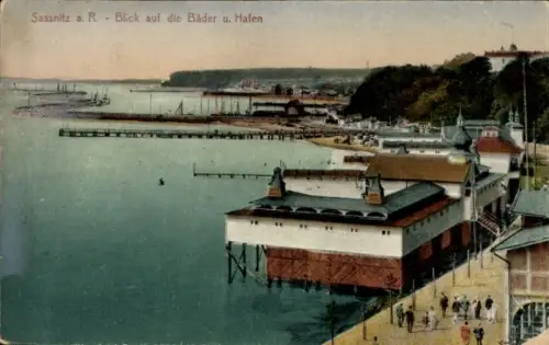 Ak Sassnitz auf Rügen, Bäder, Hafen