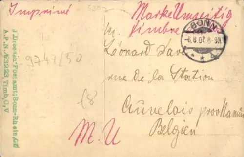 Ak Bonn am Rhein, Gesamtansicht