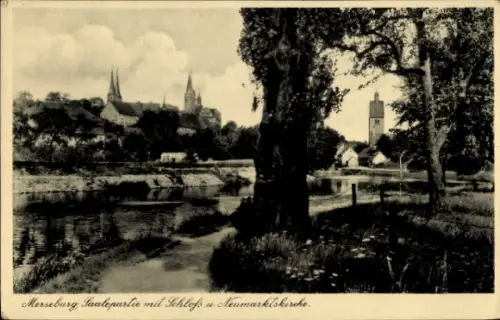 Ak Merseburg an der Saale, Schloss, Neumarktskirche
