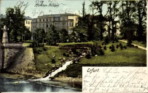 Ak Erfurt in Thüringen, Pförtchen-Anlagen