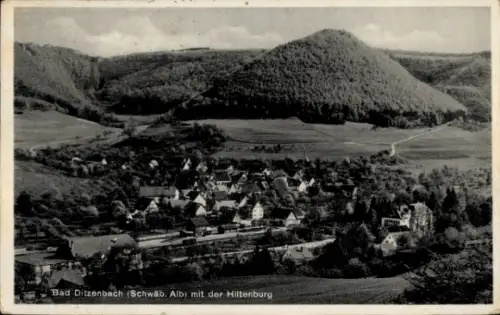 Ak Bad Ditzenbach in Württemberg, Gesamtansicht, Hiltenburg