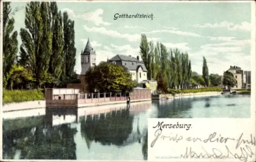 Ak Merseburg an der Saale, Gotthardtsteich