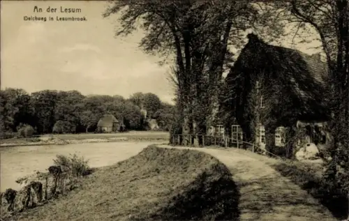 Ak Lesum Burglesum Bremen, Deichweg, Lesumbroek