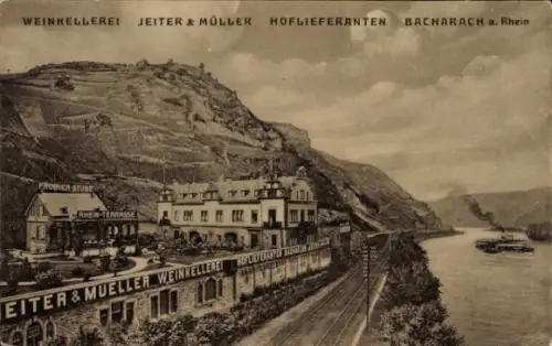 Ak Bacharach am Rhein, Weinkellerei Jeiter & Müller