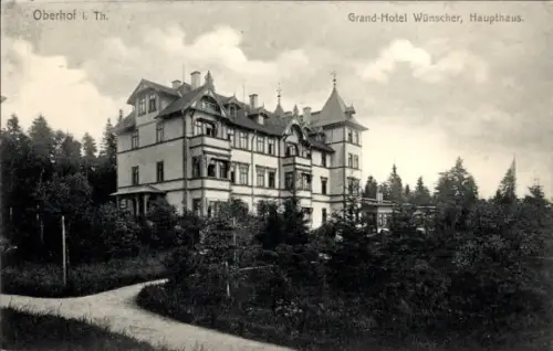 Ak Oberhof im Thüringer Wald, Grand-Hotel Wünscher, Haupthaus