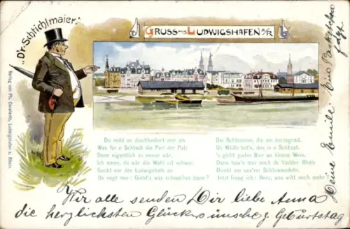Ak Ludwigshafen am Rhein, Gesamtansicht, Dr. Schtichlmaier