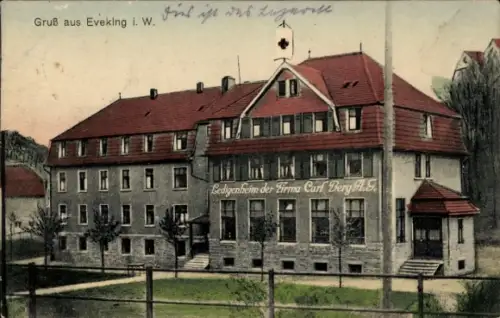 Ak Eveking Werdohl im Sauerland, Ledigenheim der Firma Carl Berg AG