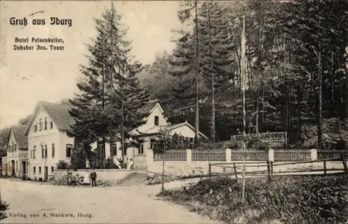 Ak Bad Iburg am Teutoburger Wald, Hotel Felsenkeller