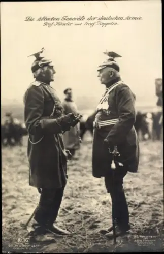 Ak Generalfeldmarschall Gottlieb von Haeseler, Ferdinand Graf von Zeppelin