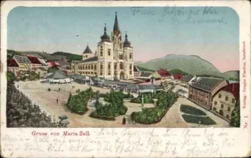 Ak Mariazell Steiermark, Basilika Mariä Geburt