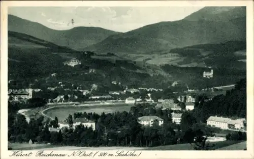 Ak Reichenau an der Rax Niederösterreich, Kurort Reichenau N-Oest, 500 m Seehöhe, Landschaftsaufn