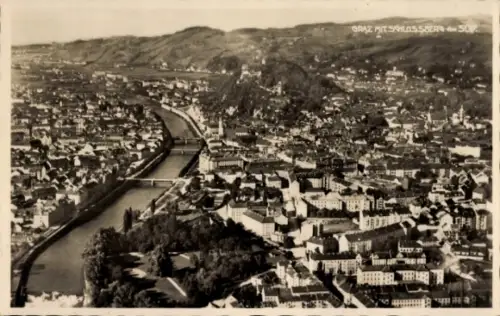 Ak Graz Steiermark, Fliegeraufnahme der Stadt