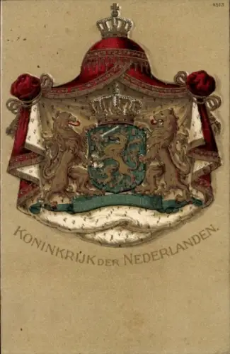 Präge Wappen Ak Königreich Niederlande, Staatswappen