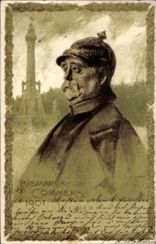 Künstler Litho Rosner, P., Weimar in Thüringen, Bismarck-Ehrenturm, Einweihung 1901