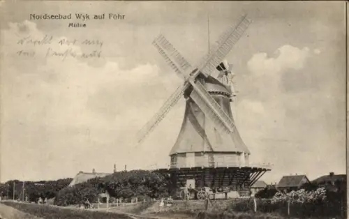 Ak Wyk auf Föhr Nordfriesland, Mühle